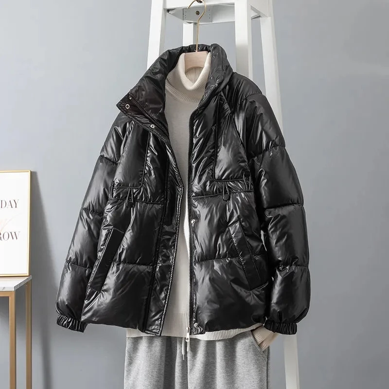 2023 New Women\'s Winter Down Cotton Coat Korean Loose Bread Coat Warm Thick Cotton Coat Solid Fashion Parkas Coat Winter Jacket