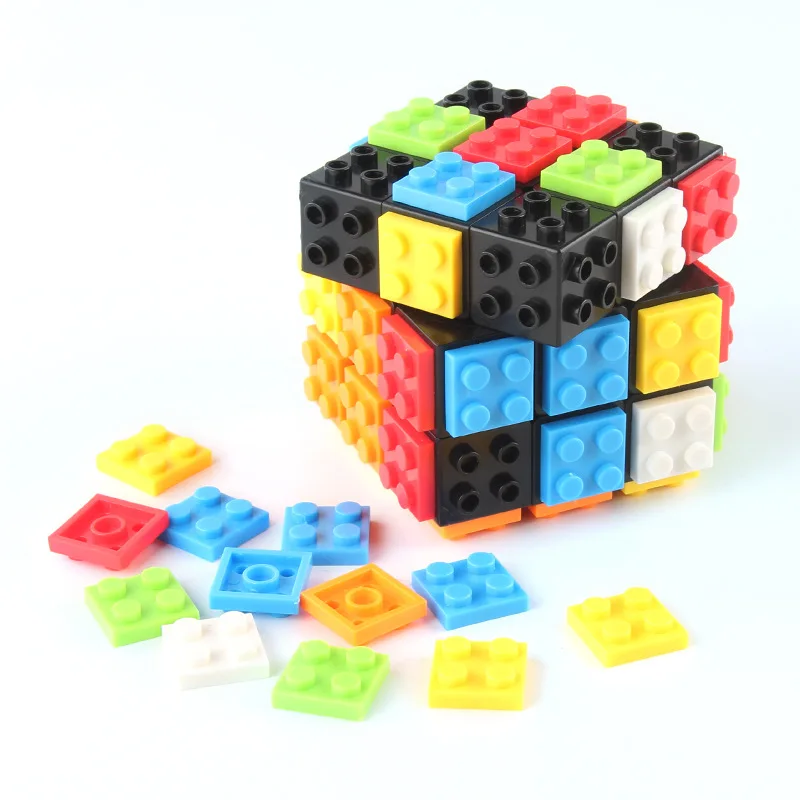 Building Blocks 3D Magic Puzzle Solid 3x3x3 DIY Fidget Toy Brick Anti Stress Relief Sensory ADHD Educational Game for Kids Adult