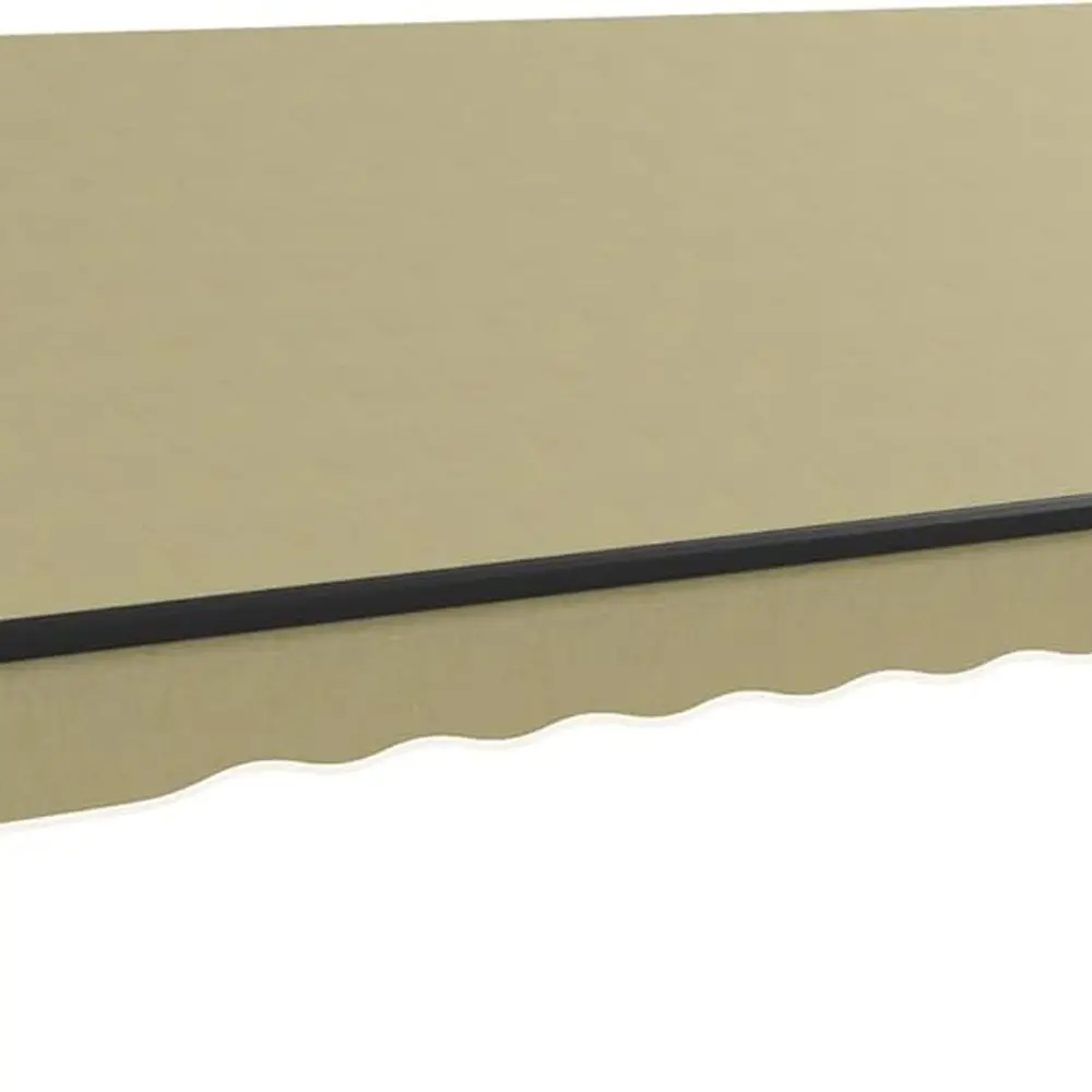 

10ft x 12ft Manual Retractable Patio Awning with 280gsm UV Fabric and Aluminum Frame, Beige