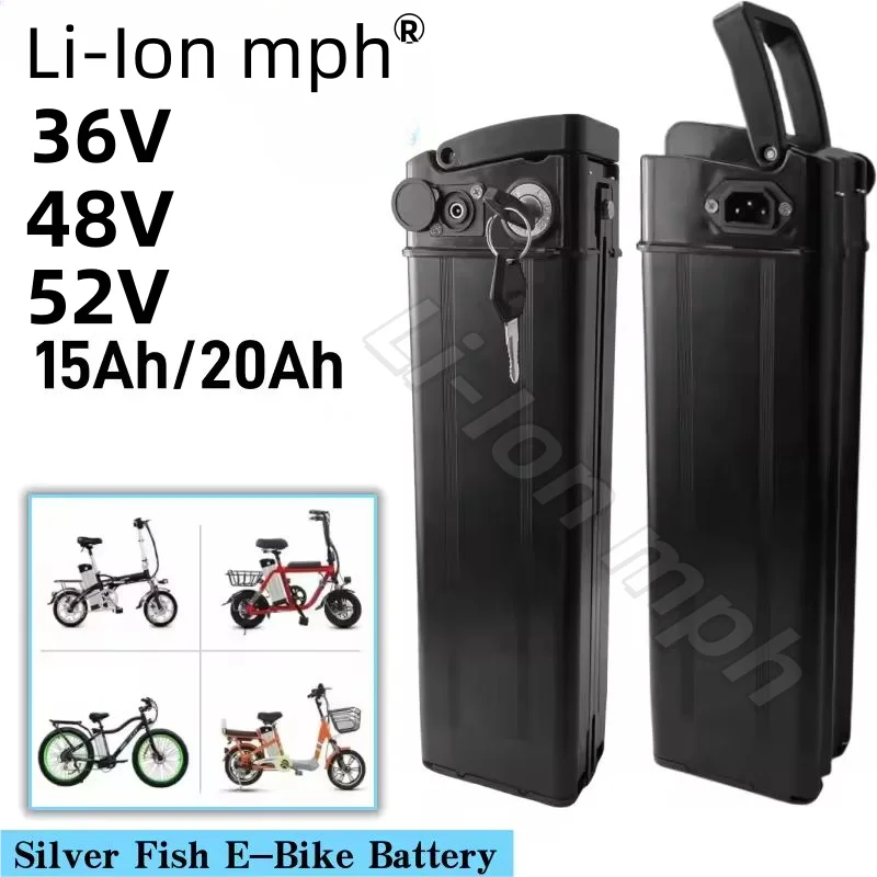 

New 48V 36V 52V high quality 21Ah Silver Fish 18650 high-capacity For 350W 500W 750W 1000W 1500W 2000W motors