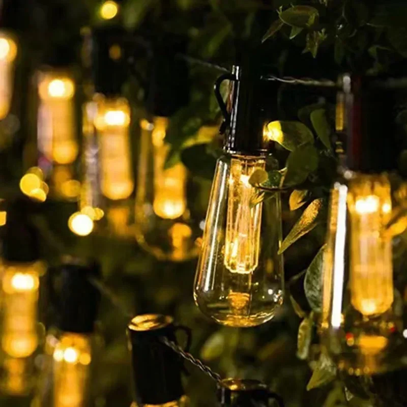 Luci a stringa solari a LED Lampada solare IP65 Ghirlanda natalizia impermeabile per esterni Lampada da fata per mobili da giardino per decorazioni