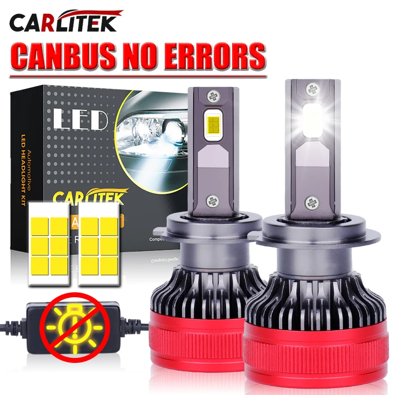 

CARLITEK 120W H7 LED CANBUS Car Headlight H4 H11 Bulb 9012 H1 H8 H9 9005 HB3 9006 HB4 HIR2 LED Auto Car Lamps 6000K H7 Led Bulb