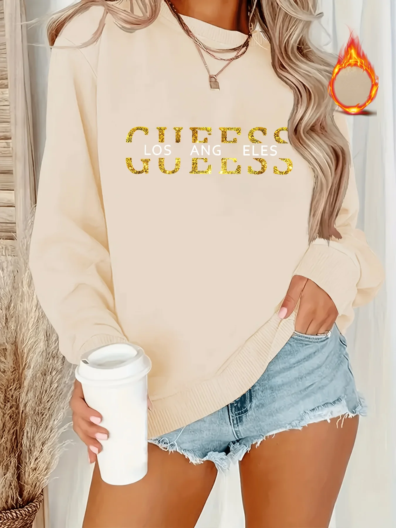 Women's letter  Print Sweatshirt Female Fashion All-Match Street Hoody Crewneck Casual Hoodies Pullover Oversize Clothing