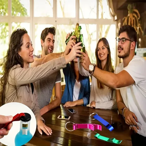 1 шт. индивидуальный логотип, открывалка для бутылок с именем, пивной брелок, многофункциональный брелок с лазерной гравировкой, цепочка для бара, рекламный многоцветный подарок рекламная продукция купить - №4