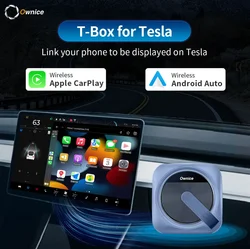 Per Tesla Model 3 YSX Adattatore wireless Carplay Android Auto Ai Box Collegare il tuo telefono utilizza Spotify Waze Siri SIM non recitare