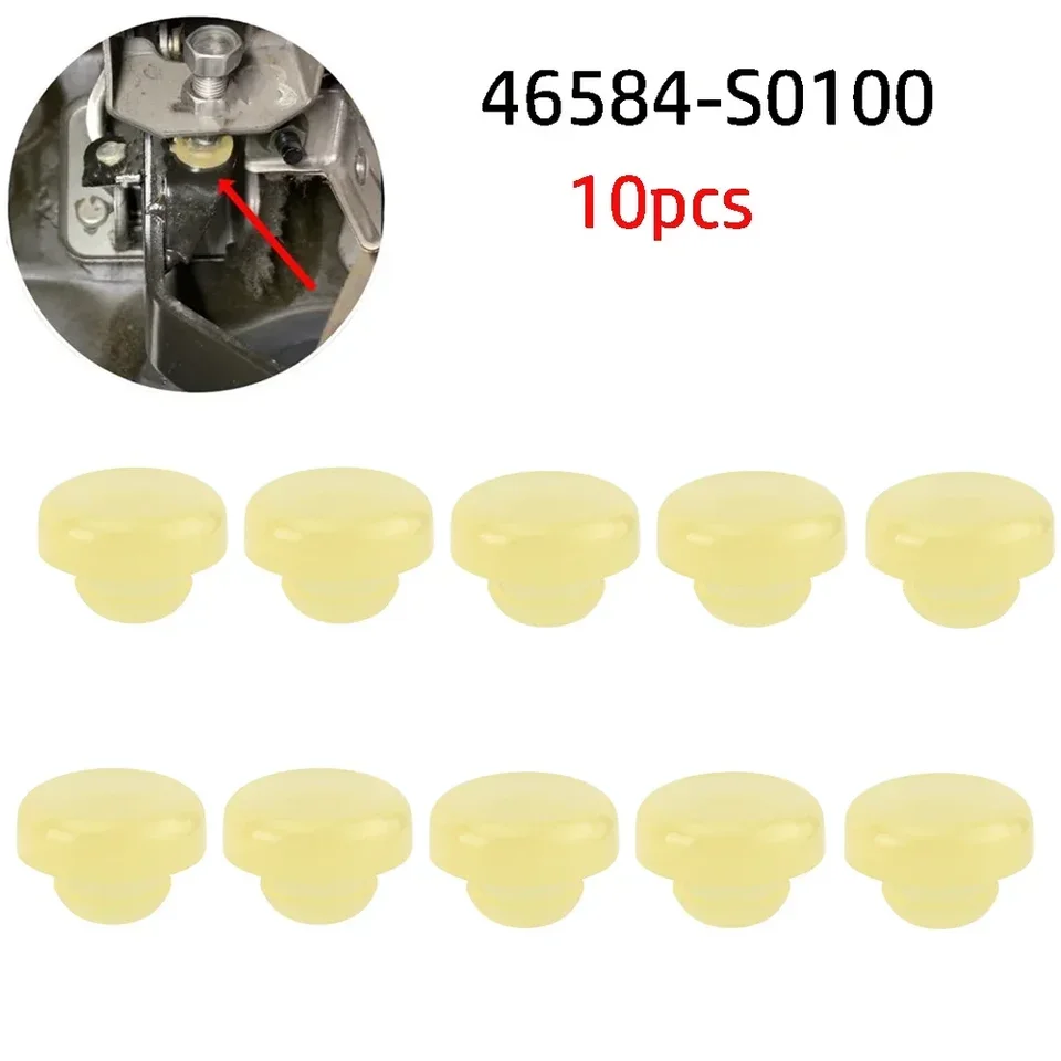 10Pcs Brake Clutch Pedal Stopper Pad 46584-S0100 Yellow For Nissan