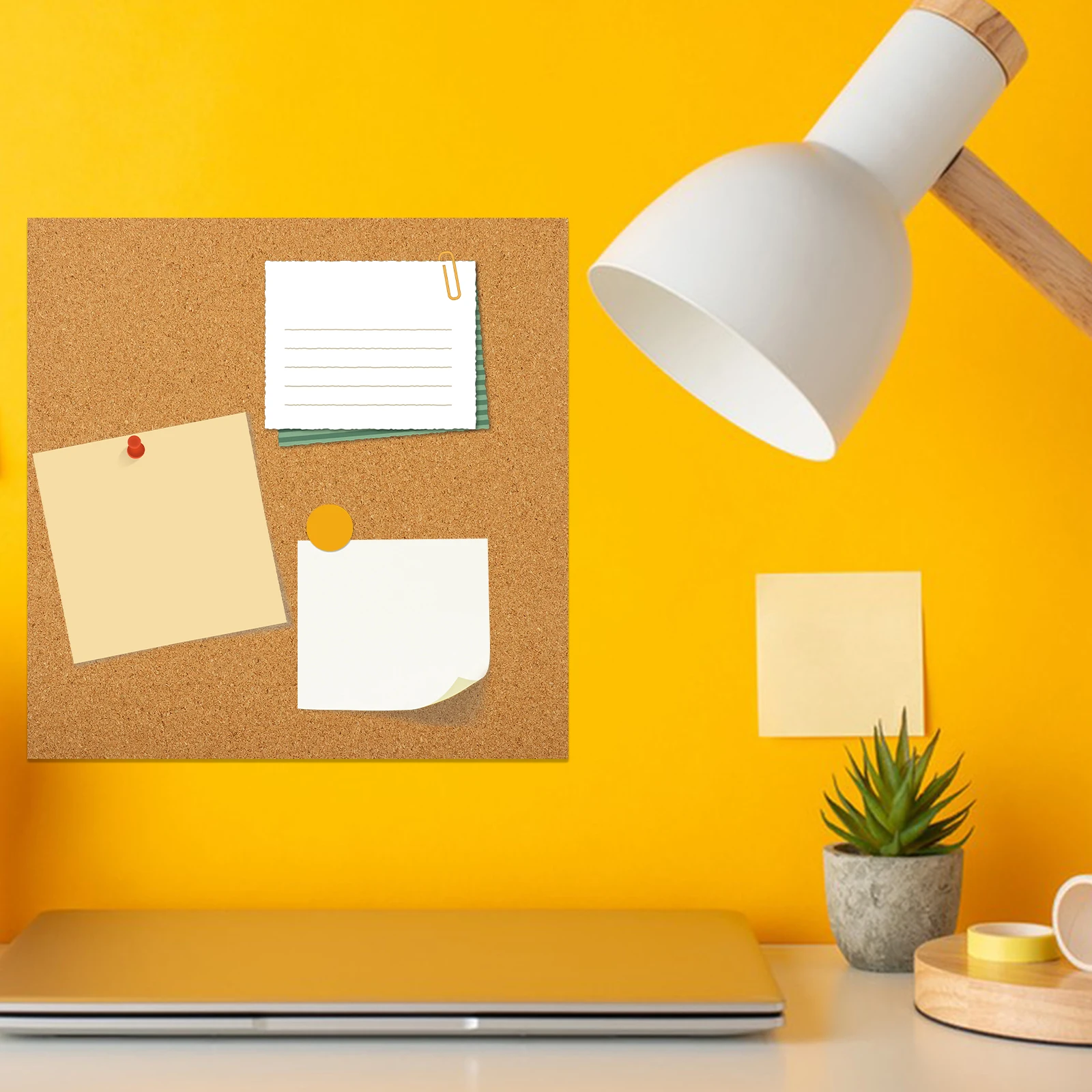 

5Pcs Cork Board Soundproof Bulletin Boards Decorative Message Display Boards for Office Home Wall DIY Crafts Memorial