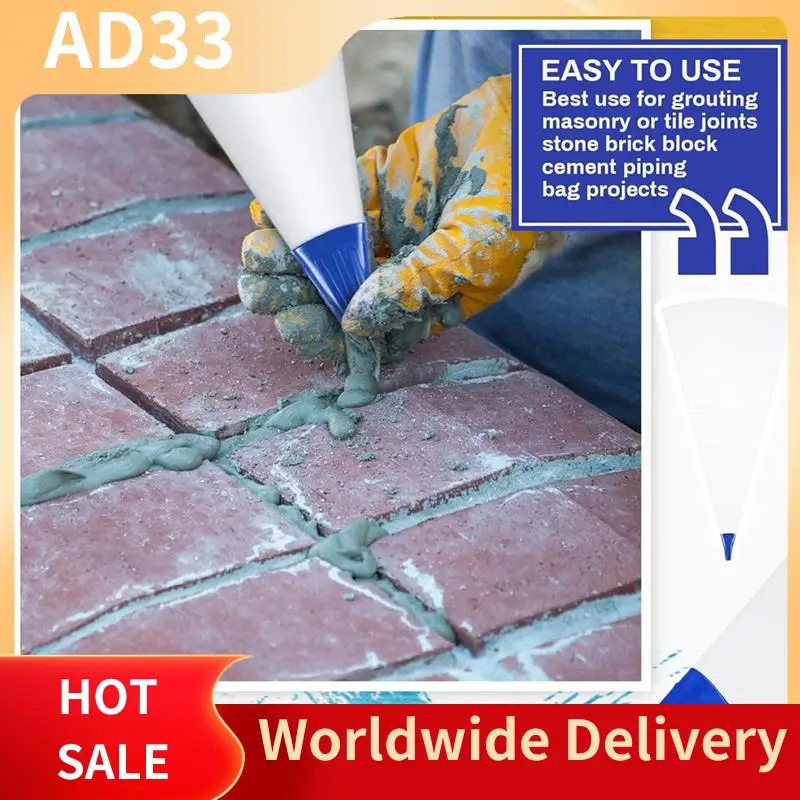 Lightweight 10Pcs Tile Grout Masonry Mortar Bag With Molded In Tip Tear Puncture-Resistant Heavy Duty Vinyl Piping Cement Bag