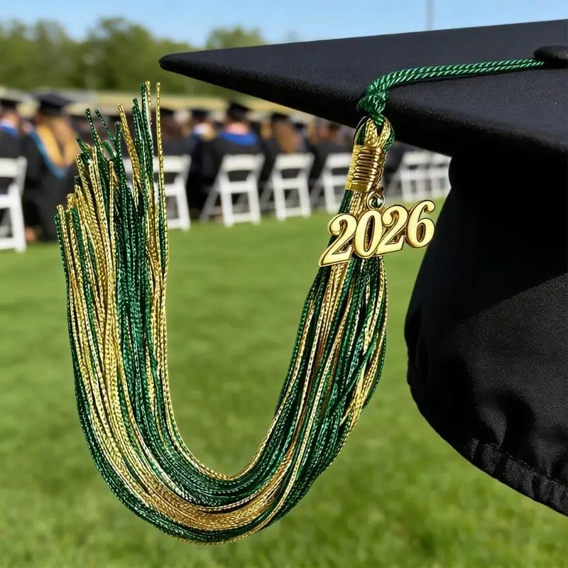 Polyester 2026 Graduation Tassels For Cap Year Emblems Crafting Decoration X3UC