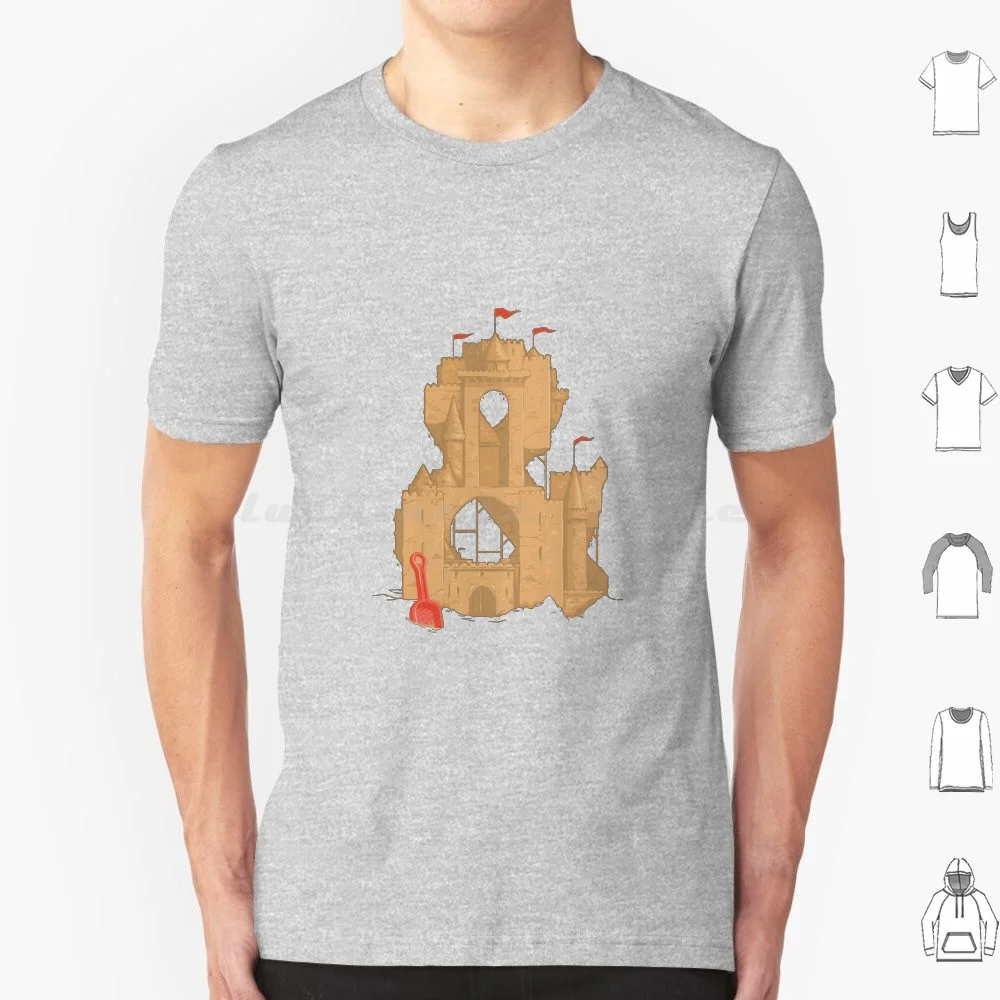 Amper-Sand-Castle T Shirt Big Size 100% Cotton Sand Castle Summer Beach Sun Sea Ampersand Typography Font Pun Joke
