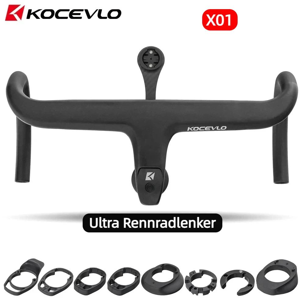Rennrad-Lenker aus Carbon, integriert, X01, für 28,6 mm, mit Abstandshaltern, Fahrradteile und Zubehör.