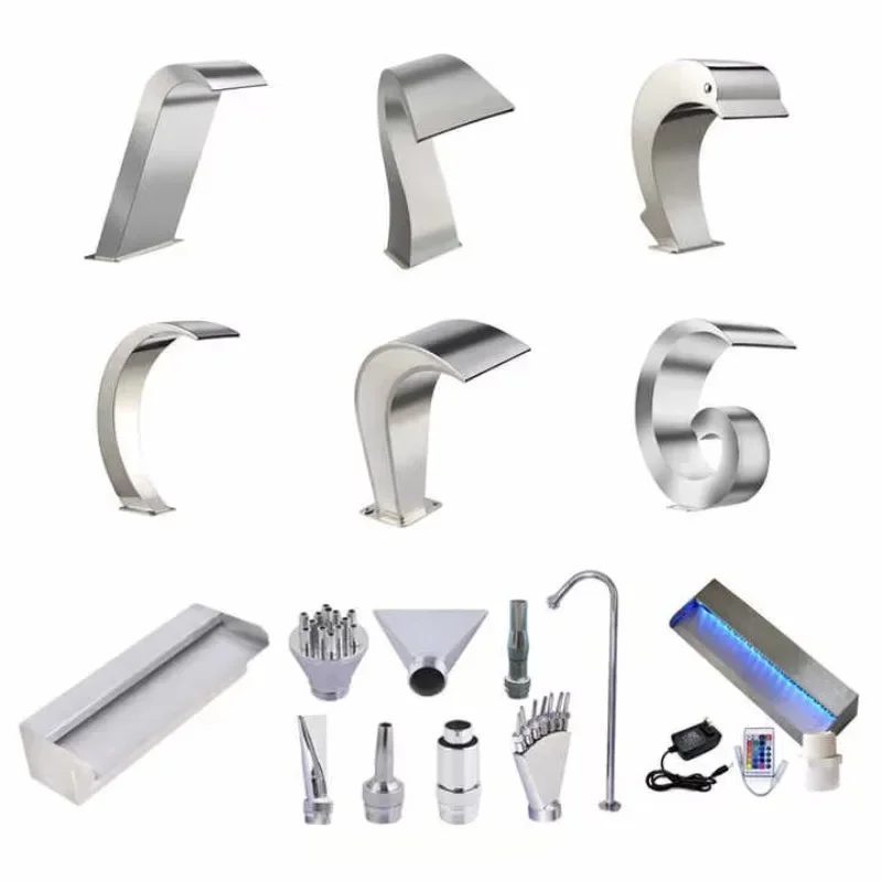 Stainless Steel Waterfall Spa Pool