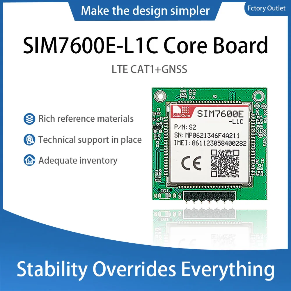 low cost CAT1 SIM7600E-L1C breakout,4G LTE core board 1pc