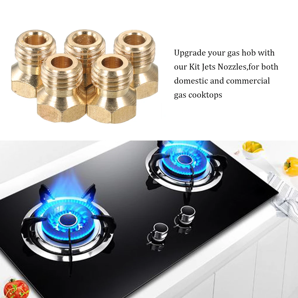 5x Burner Gas Hob LPG Conversion Kit Jets Nozzles Propane Injectors 70 87 70 50 102 Cooker Hobs Gas Cooking Stove Gas Jets