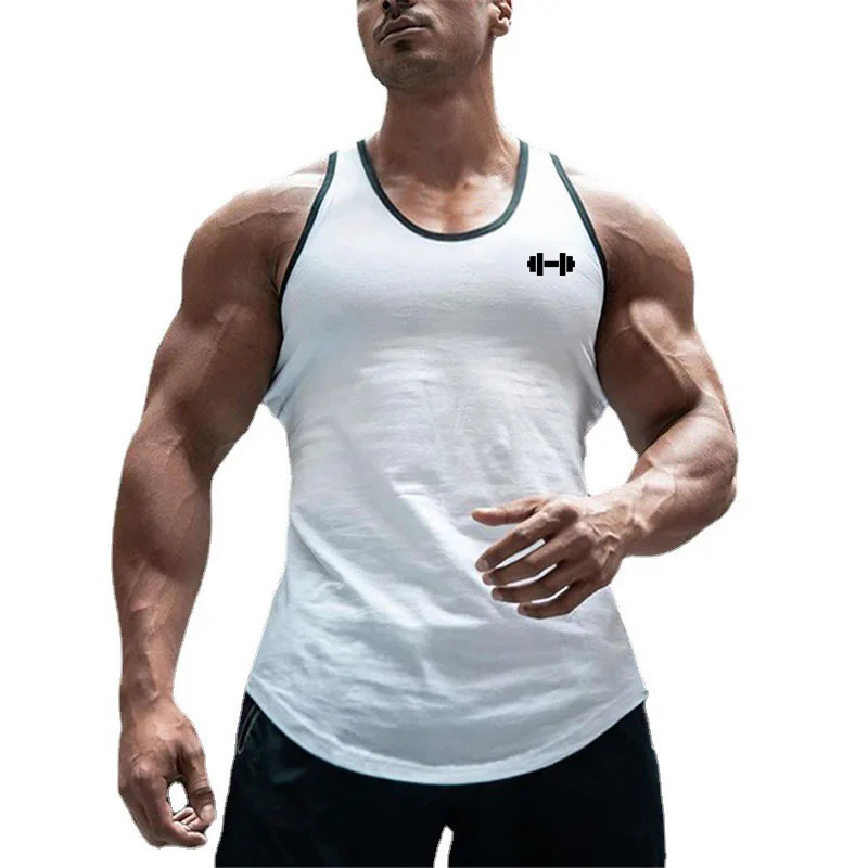 Mens Cool Clothing Fitness Workout Casual Fashion Vest Bodybuilding Gym Sporting Cotton Tank Top Musculation Sleeveless Singlets