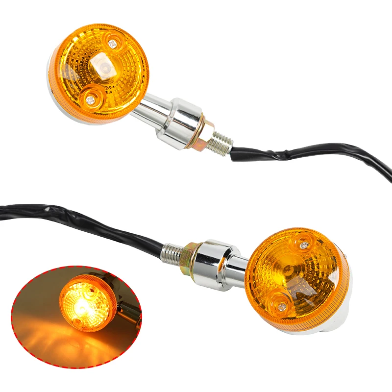 Universal Motorcycle Turn Signal Lights Motorbike Indicators Lamp Flasher Amber Accessories For Honda Harley Scooter Rear Light