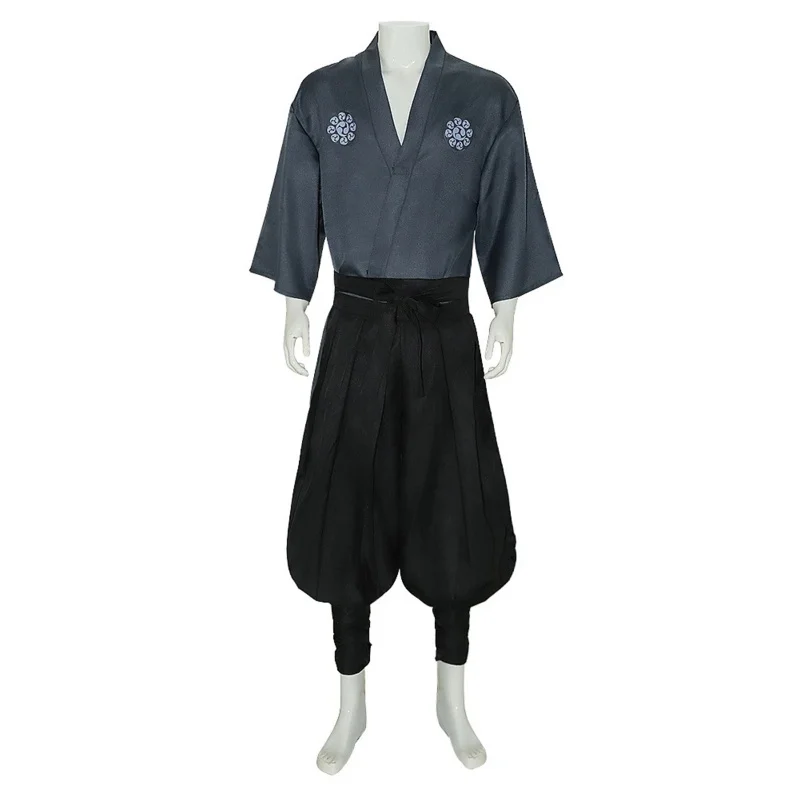 Miyamoto musashi cosplay jogo de fantasia dos desenhos animados onimusha traje disfarce adulto homem roleplay fantasia roupas masculino pano de halloween