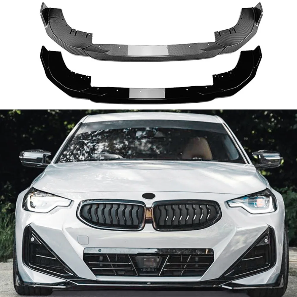 

3 Stage Front Lip Splitter Spoiler Side Lower Splitters Body Kit For BMW 2 Series Coupe G42 220i 225i M240i M Sport 2022+