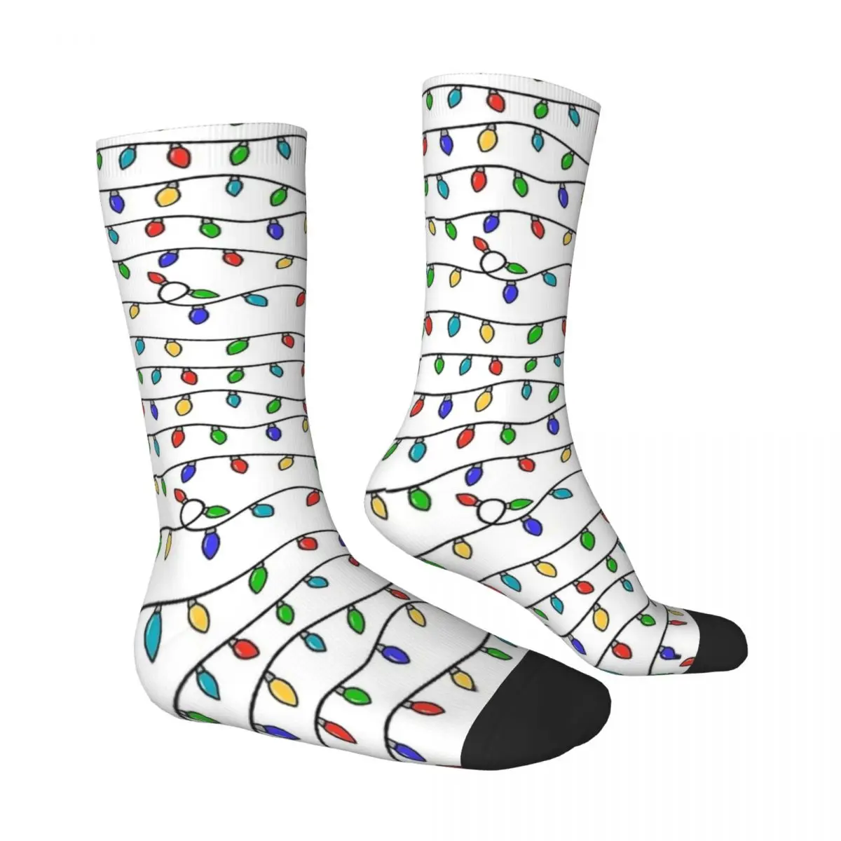 Bunte Weihnachtsbeleuchtung Strümpfe Unisex Männer Socken Warme Weiche Koreanische Socken Herbst Outdoor Sport Anti Skid Gedruckt Socken Geschenk