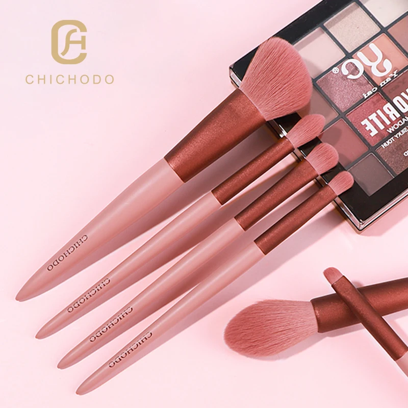 MyDestiny- Pink Cherry 10 pcs Makeup Brush Set Soft Synthetic Fiber Dreamy Girl Makeup Brush Include Eyeshadow Blush Brush