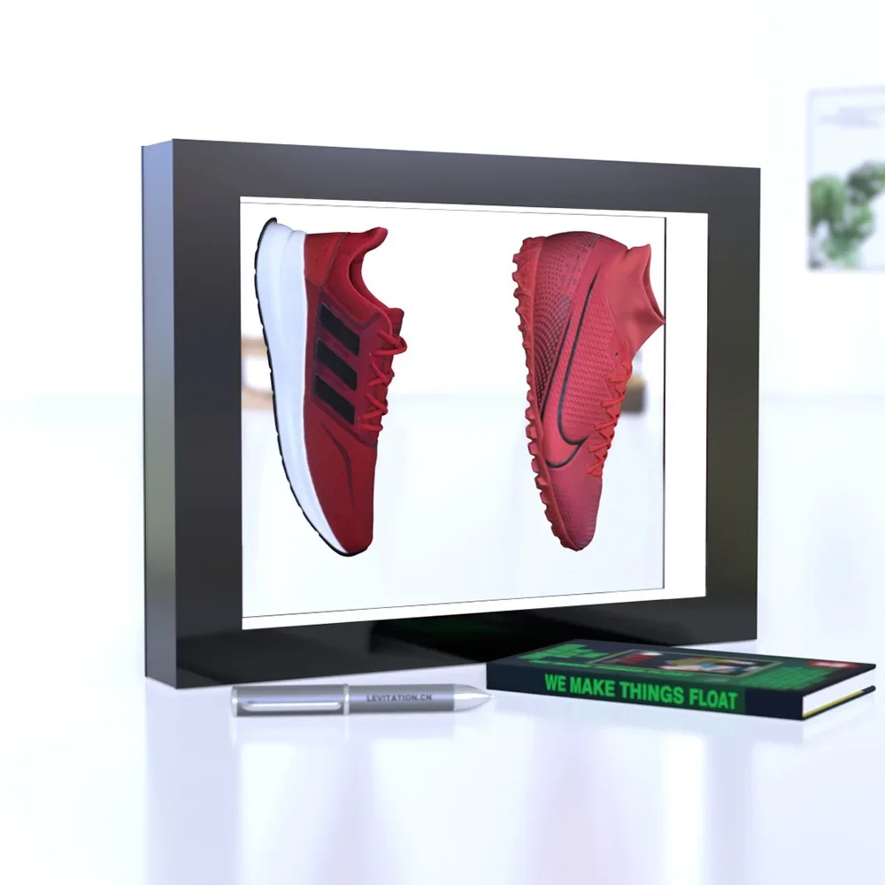 Magnetic levitation shoe display stand, acrylic shoe rack wholesale, creative advertising display window