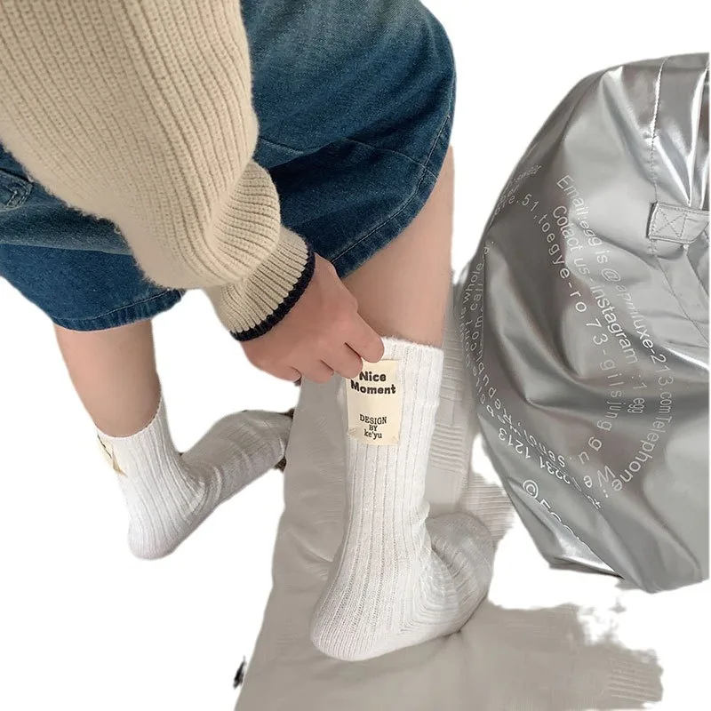 2024 New Winter Warm Angola Rabbit Merino Wool Socks Women\'s Winter Tube Socks Solid Color Ladies Cashmere Warm Snow Socks