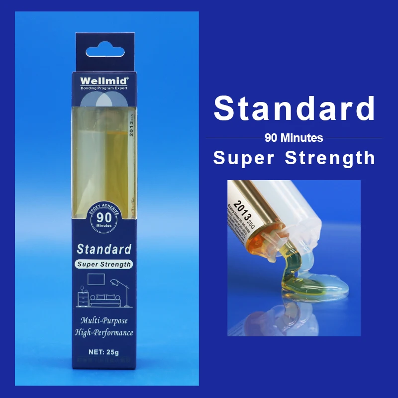 2013 Super Strength Epoxy resin Adhesive Amber Transparent Standard 90Mins Slowly Bonded Metal Plastic Wood 25G Injector AB Glue