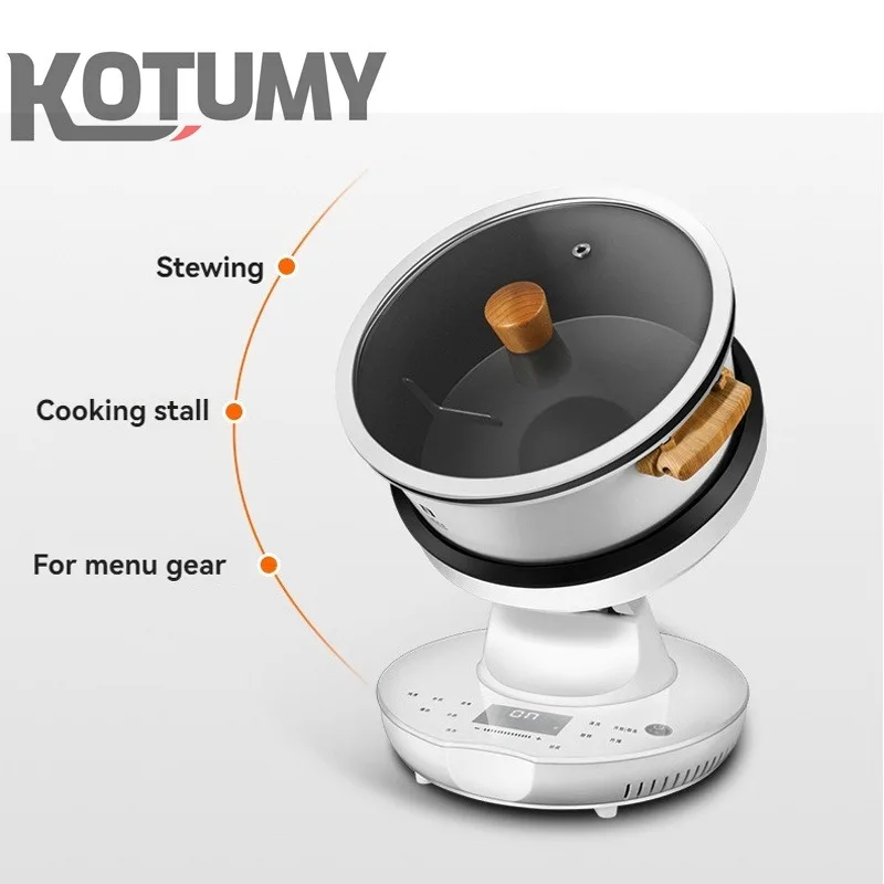 8L Automatic Intelligent Cooking Machine Professional Food Stir Frying Machine 220V Electric Robot Stirring Wok