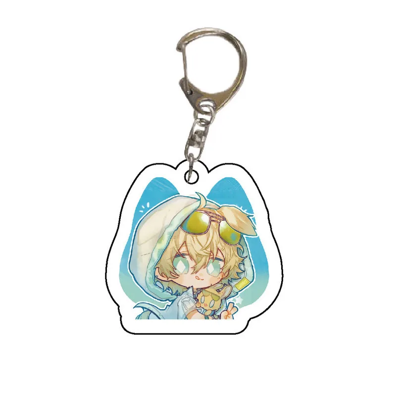 Arknight KeyChain Cute Key Chain Ring Anime Figure Tequila Mlynar Qanipalaat Chongyue Zuo Le keyring trinket bag accessories