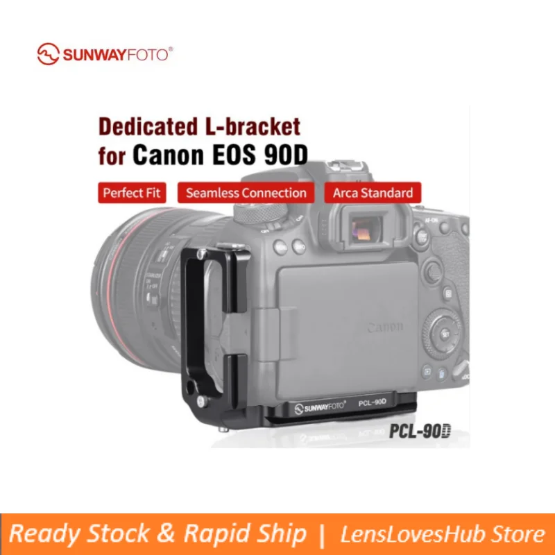 

SUNWAYFOTO PCL-90D Tripod Head Quick Release Plate for 90D Camera Tripod Head L-bracket Specific Aluminum Quick Release