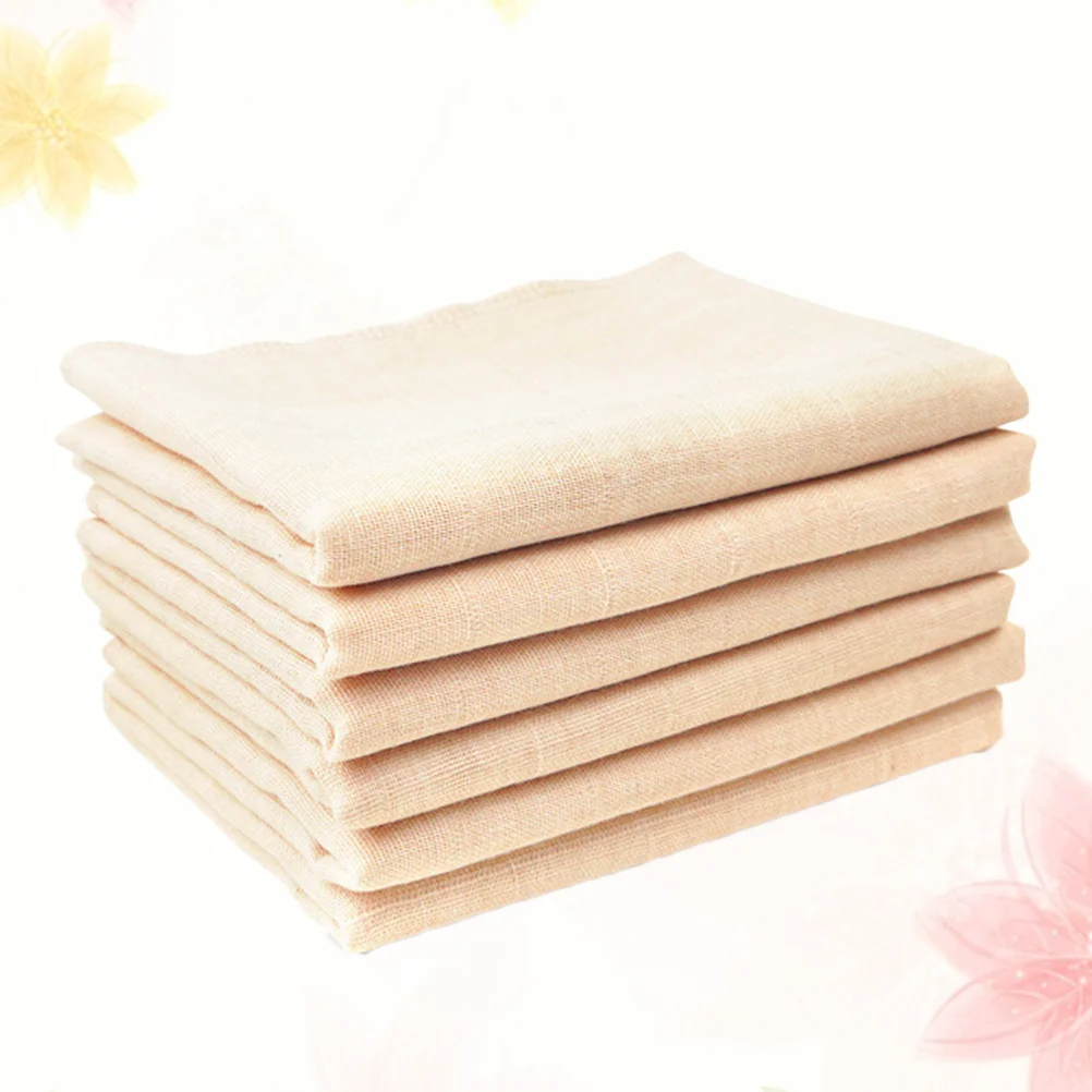 

6 шт. детские полотенца со слюной, двухслойные, из органического хлопка, мягкие дышащие марлевые полотенца, носовые платки для кормления и кормления