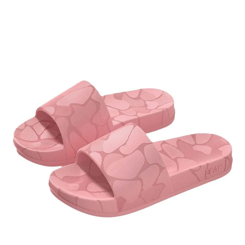 New 2026 Home Slippers Women Open Toe Waterproof Soft Sole Slides Summer One Strap Solid Color Comfort Flat Bottom Slippers image 5