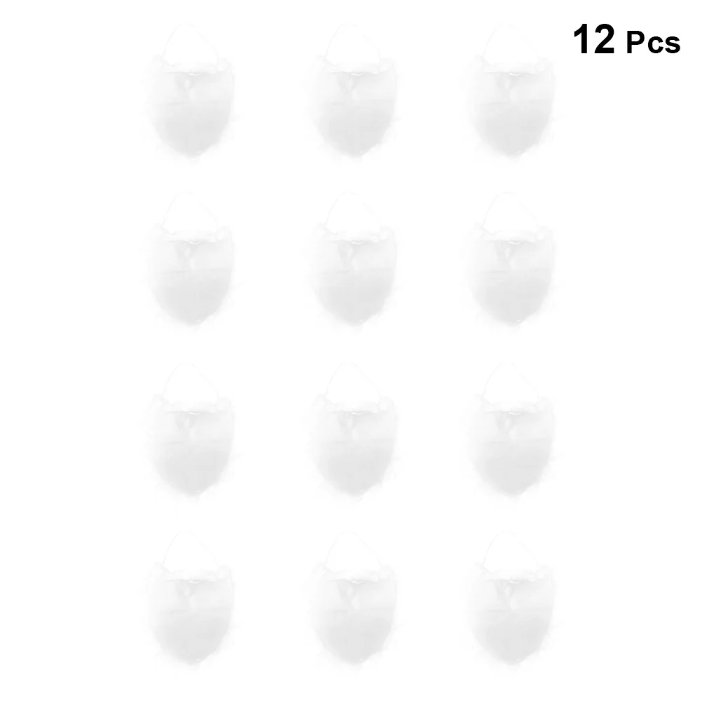 12 Pcs Christmas Party Facial Hair Fake Beard for Santa Claus Costume Props Mustaches Cosplay