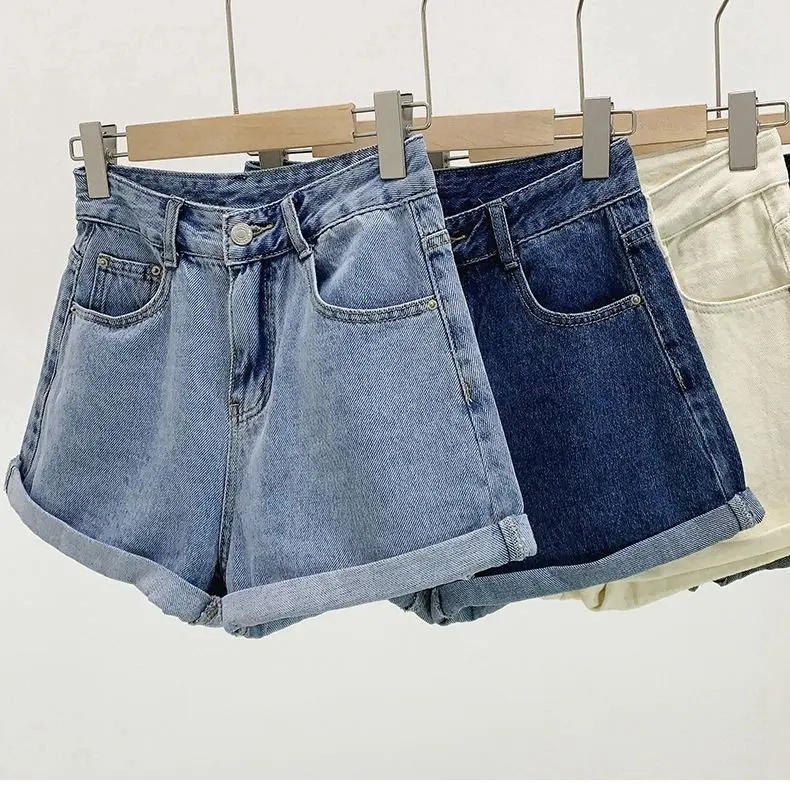 Shorts Women Denim Vintage Summer Basic Simple All-match Hot Sale High Waist Leisure Ladies Streetwear Chic Classic