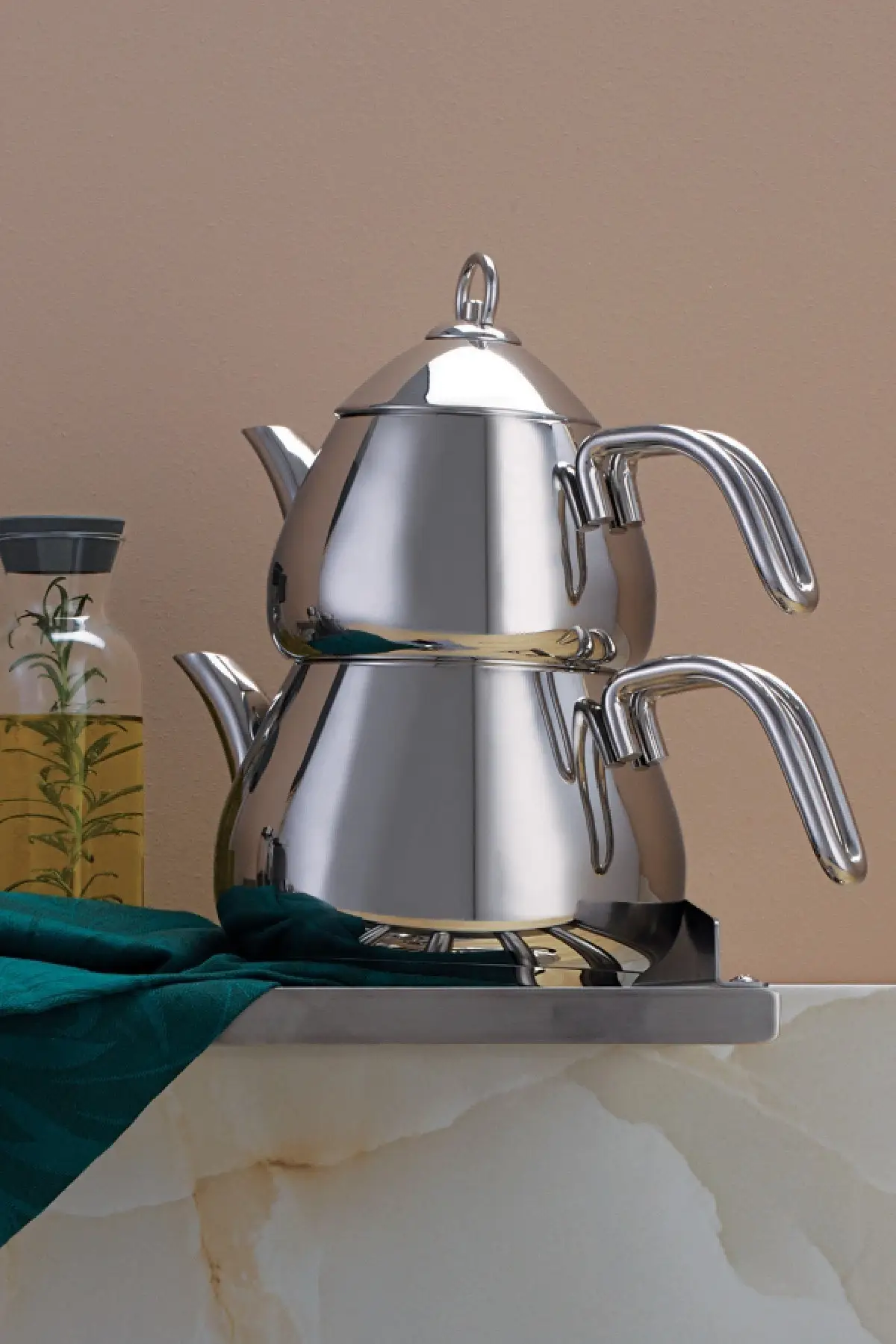 Induction Base Teapot Set Stainless Steel Teapot With Tea Strainer Teapot Tea Infuser Sets