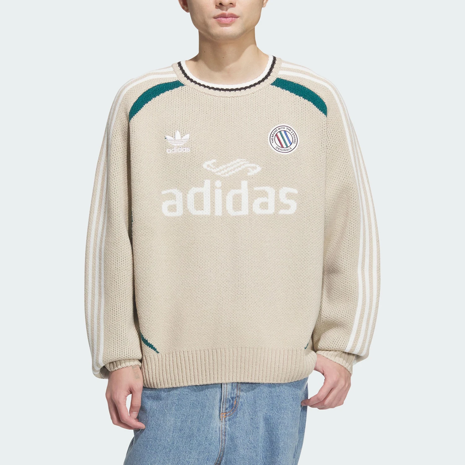 

Adidas genuine Three Stripes Unisex Knitted Thermal Outdoor Pullover JL8363