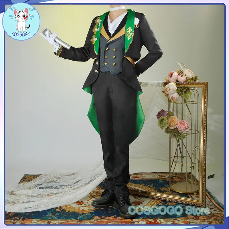 [Aangepast] Game Ensemble Sterren Amagi Hiiro Cosplay Kostuum Halloween outfits Mannen Nieuw Pak Uniform