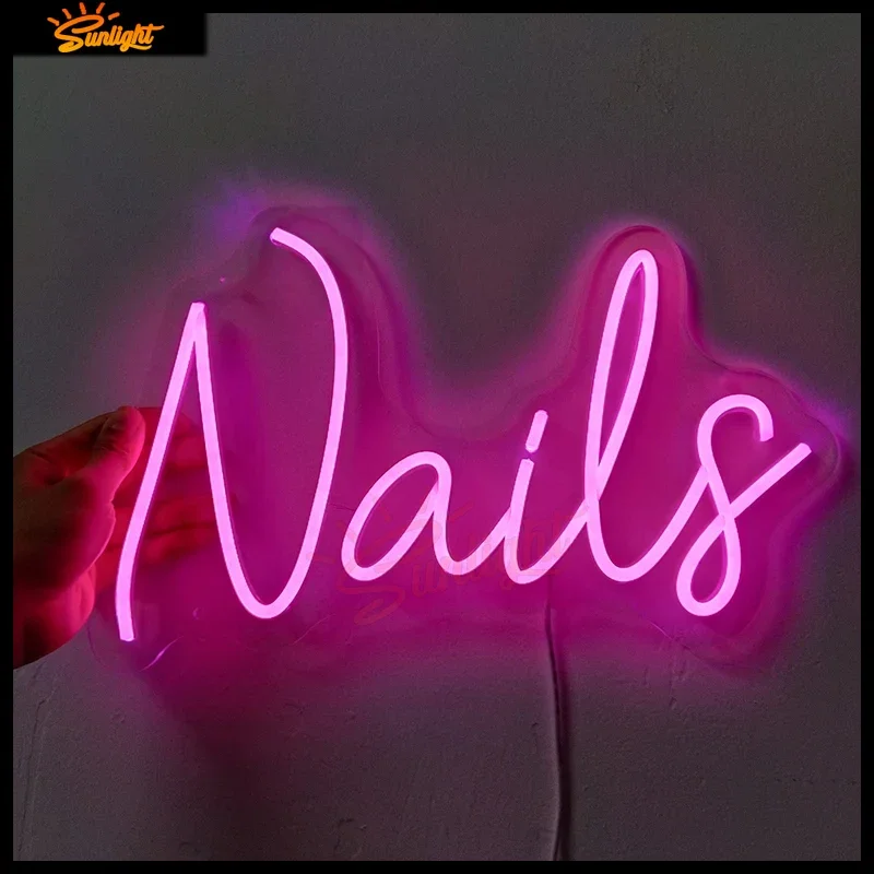 Custom Led Flex Neon Sign Beauty Salon Hair Nails Open Visual Art Bar Pub Club Wall Hanging Lighting for decor 5V USB Powered