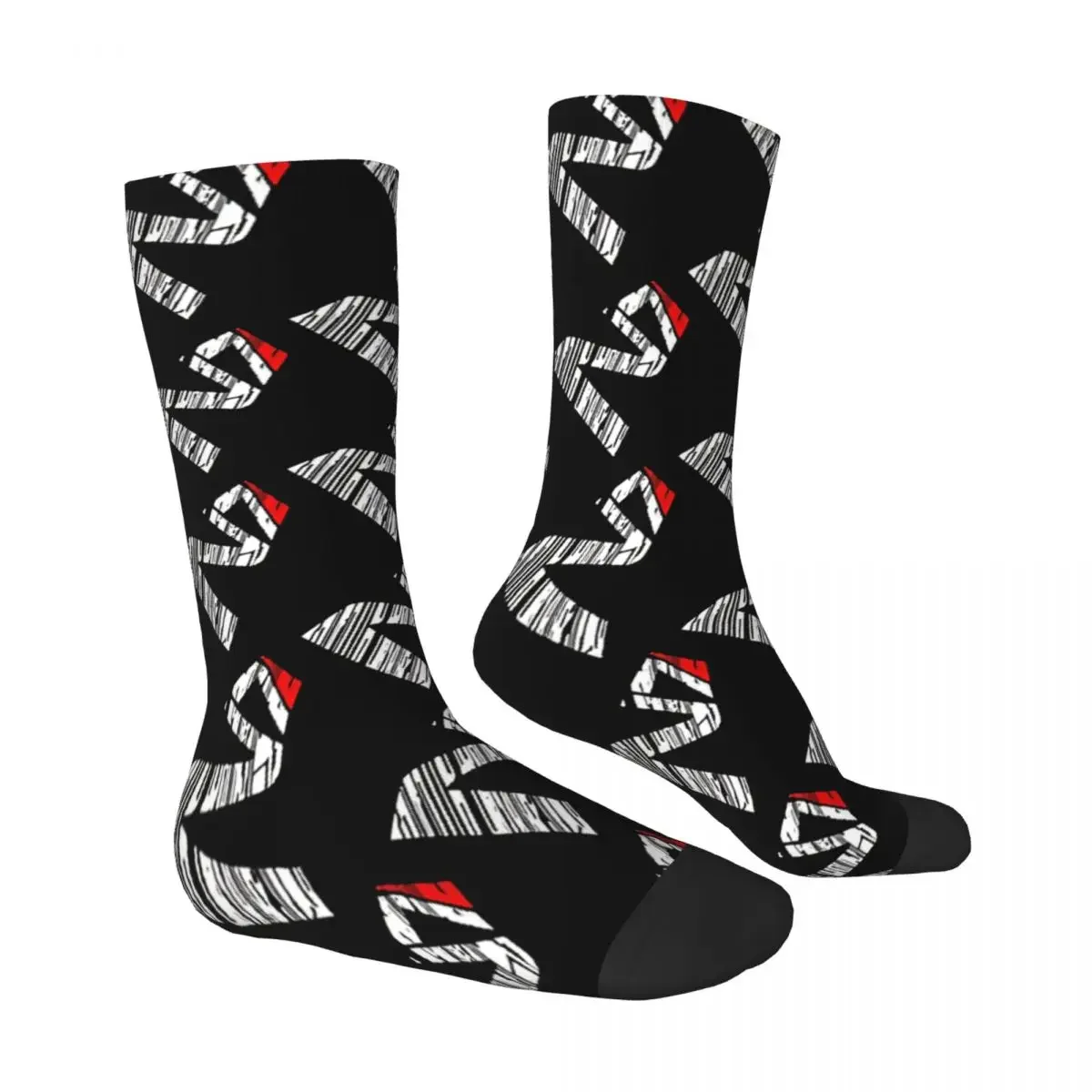 Hip Hop Retro N7 Tech Crazy Men's Socks Mass Effect Game Unisex Harajuku Pattern Printed Funny Happy Crew Sock Boys Gift