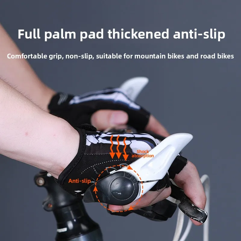 XINTOWN Cycling Gloves Outdoor Anti-Slip Wear-Resistant Half Finger Gloves for Electric Bikes Road Bikes and Bicycles