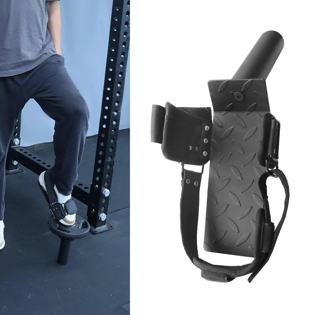 Steel Based Leg Strength Trainer Strap for Home Gym Ankle Calf Exercise Fits 50mm or 28mm Diameter Weight Plates