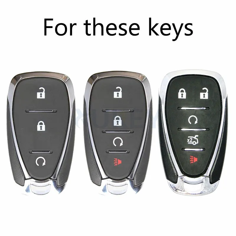 Silicone Car Key Case For Chevrolet Cruze Malibu Spark Sonic Impala Equinox Volt Trax Camaro Remote Fob Cover 2019 2020