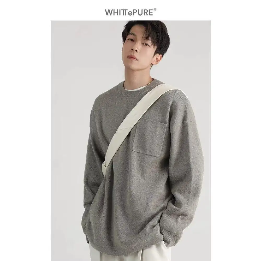 

Мужская повседневная футболка с длинным рукавом для весны, осени и зимы, с карманом, базовая, модная, теплая, не вызывающая раздражения, для ношения под одеждой