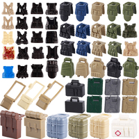 WW2 Military War Army Soldier Figures Accessories Building Block Vest SWAT Weapons Gun Backpack Oil Drum Medical Bag Bricks Toys