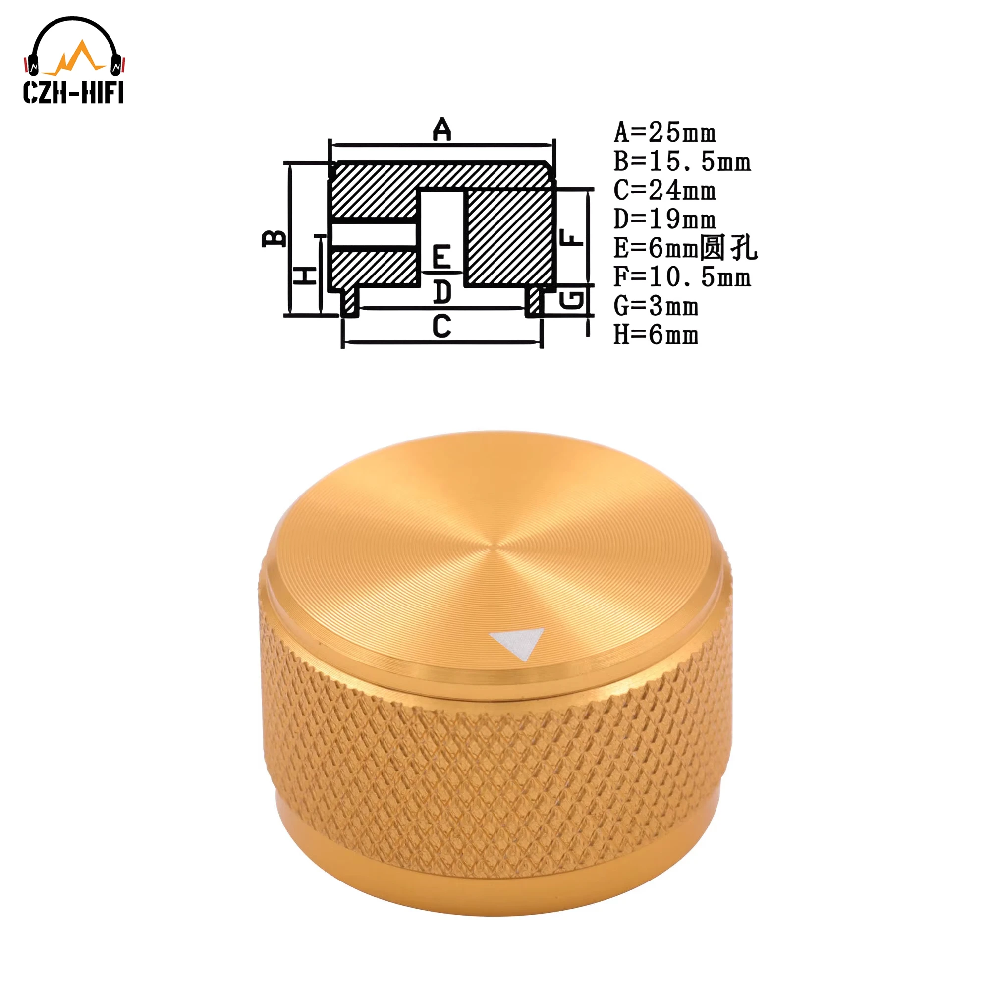 1 шт., ручка термометра 25x15,5 мм с ЧПУ, алюминий, Hi-Fi, аудио, преобразователь объема, CD-плеер, ЦАП, радиальный предусилитель, сделай сам