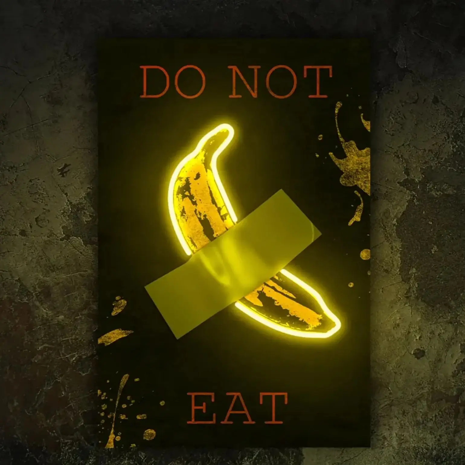 Banana Neon Sign Banana Duct Tape Led Sign Do Not Eat Neon Sign Banana Pop Art Conceptual Art Sign Banana Artwork