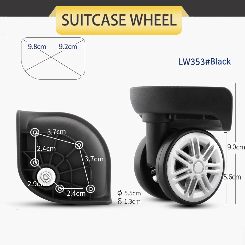 Silencioso Trolley Mala Roda, Versão Universal, 360 Graus, Mala Universal Roda, Acessórios De Bagagem