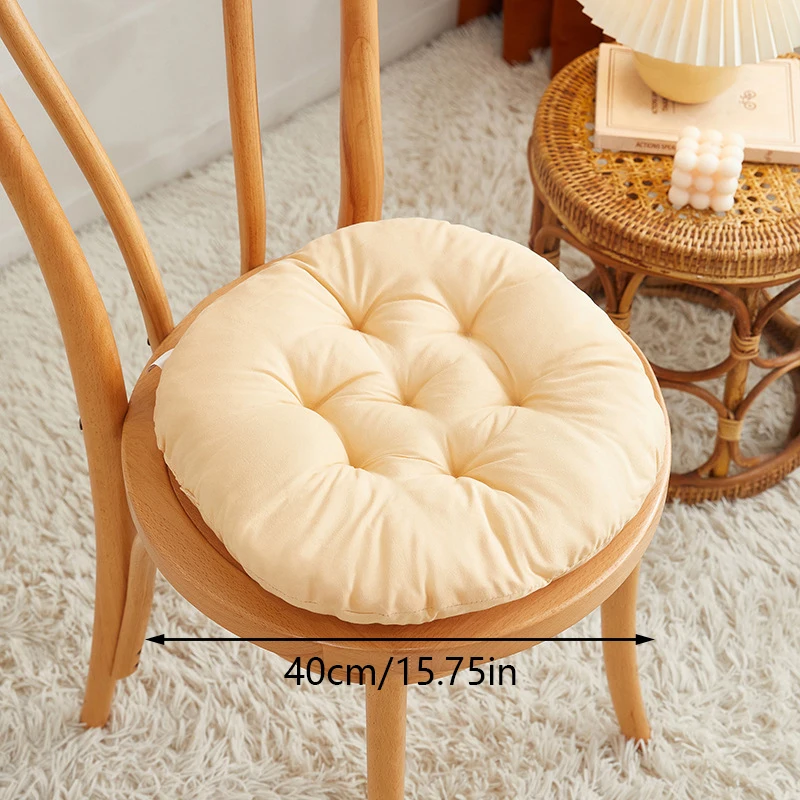 Nuevo cojín para silla de oficina, cojín redondo de Color, cojín cálido para invierno, cojín para asiento de sofá de comedor para el hogar, taburete para estudiantes, cojín para trasero