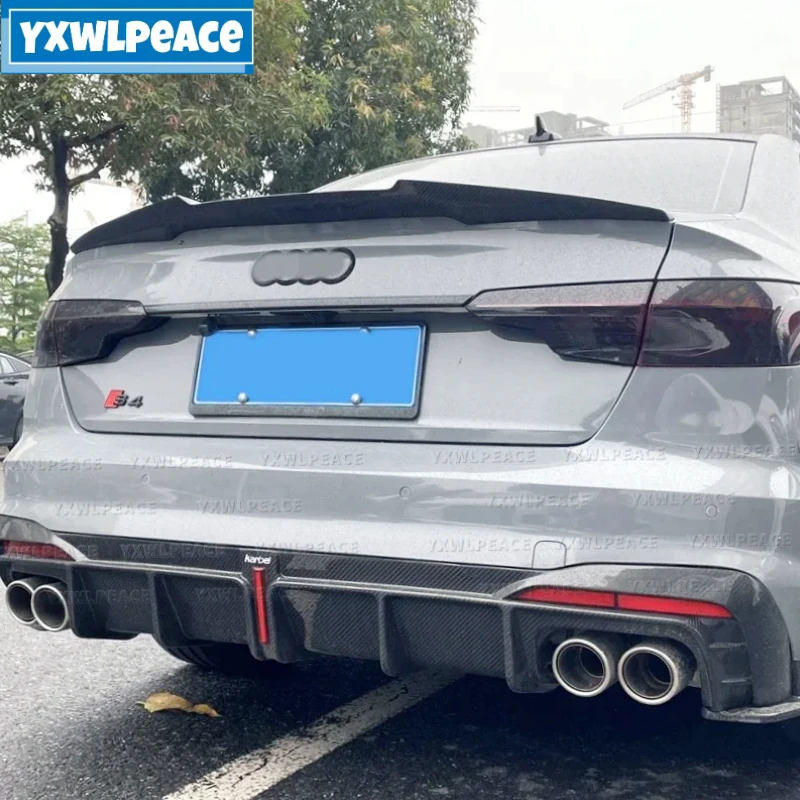 

For Audi A4 B9 2017 - 2022 Spoiler High Quality ABS Plastic Primer Color Car Rear Trunk Lip Spoiler Body Kit Accessories