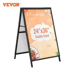 VEVOR Poster Board Stand Double-Sided Easel Stand Metal Floor Sign Holder for Display Wedding Sign Poster Display Stand